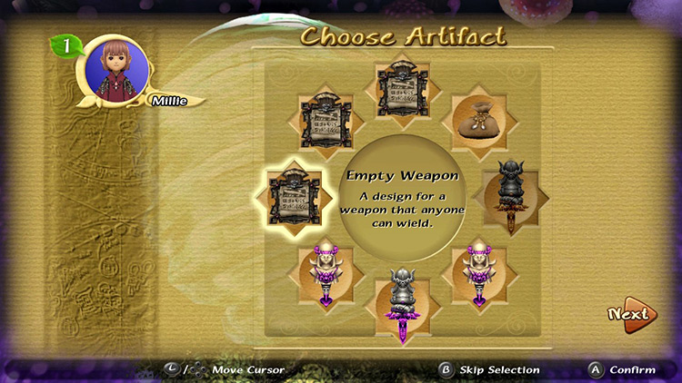 Four items collected throughout the dungeon, and four dropped by the boss. / Final Fantasy Crystal Chronicles Remastered