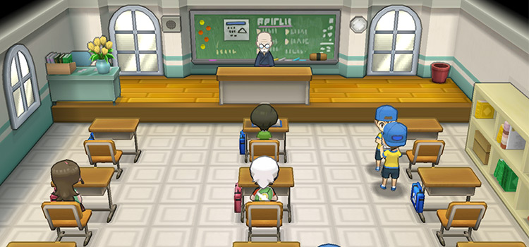 Inside the Trainers School in Pokémon Omega Ruby
