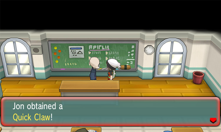 Obtaining the Quick Claw. / Pokémon Omega Ruby and Alpha Sapphire