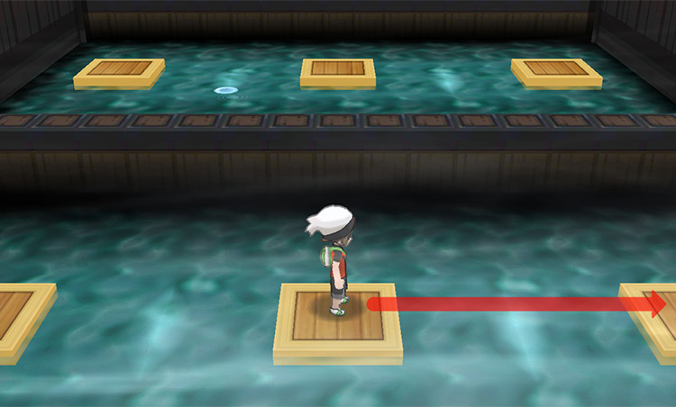 Heading over to the right-side platform. / Pokémon Omega Ruby and Alpha Sapphire