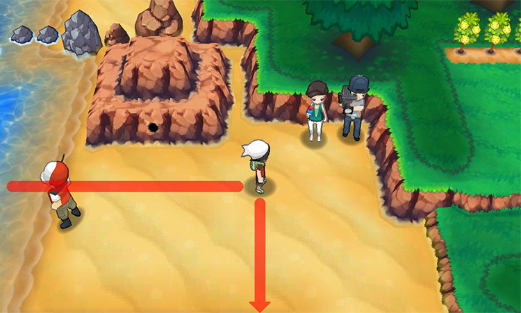 Stepping back on land on Route 118 and heading south. / Pokémon Omega Ruby and Alpha Sapphire