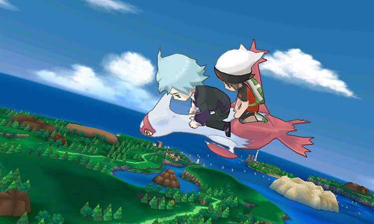 Flying on Latias to Southern Island. / Pokémon Omega Ruby and Alpha Sapphire