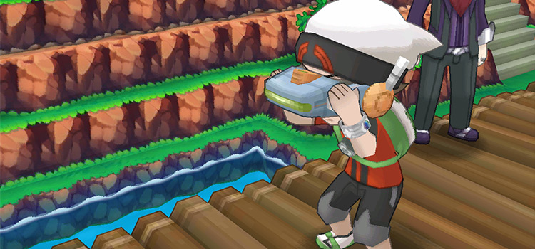 Brandon using the Devon Scope in Pokémon Omega Ruby