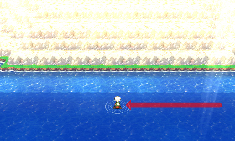 The camera zooming out on Route 126. / Pokémon Omega Ruby and Alpha Sapphire