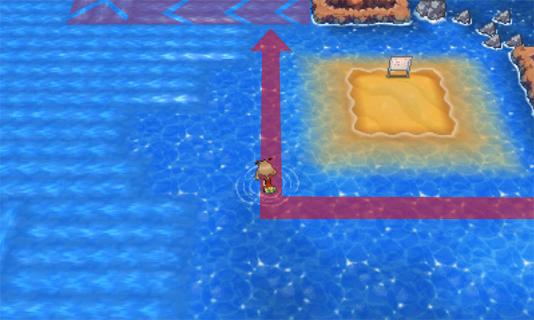 Route 132’s water currents / Pokemon ORAS
