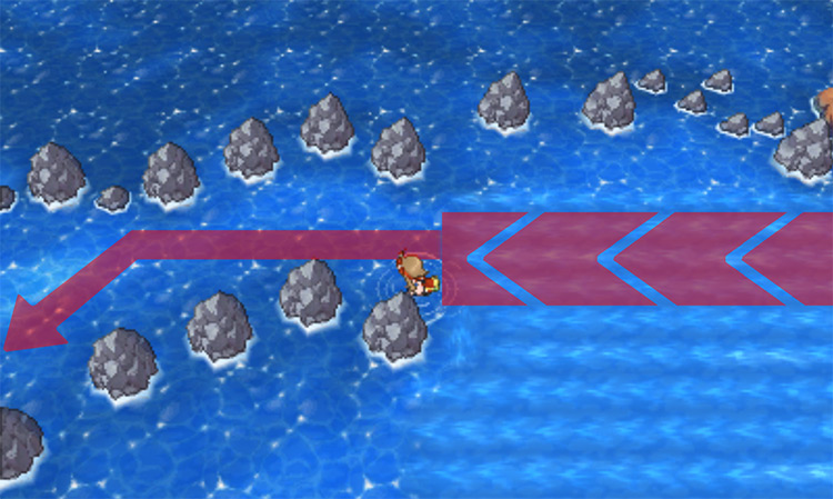 On the northern side of Route 132 / Pokemon ORAS