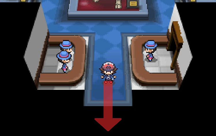 Exit the Nacrene Gym after defeating Lenora. / Pokemon BW