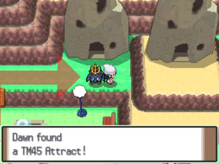 Obtaining TM45 Attract in Amity Square. / Pokémon Platinum