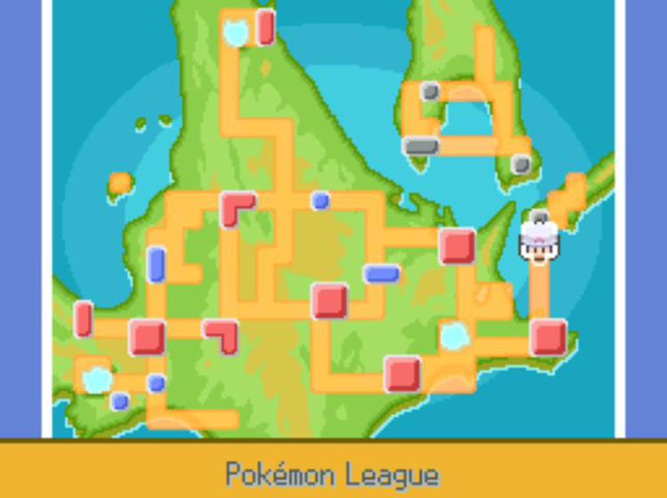 TM41 Torment’s location on the Town Map. / Pokémon Platinum