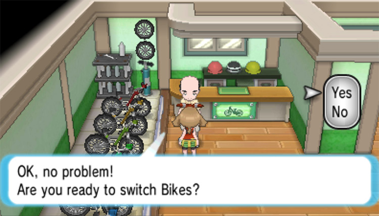 Switching the Acro Bike for the Mach Bike / Pokemon ORAS