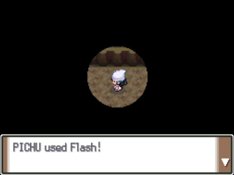 Using Flash to light up the cave / Pokémon Platinum