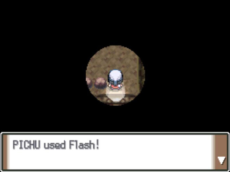 Using Flash to illuminate the cave / Pokémon Platinum