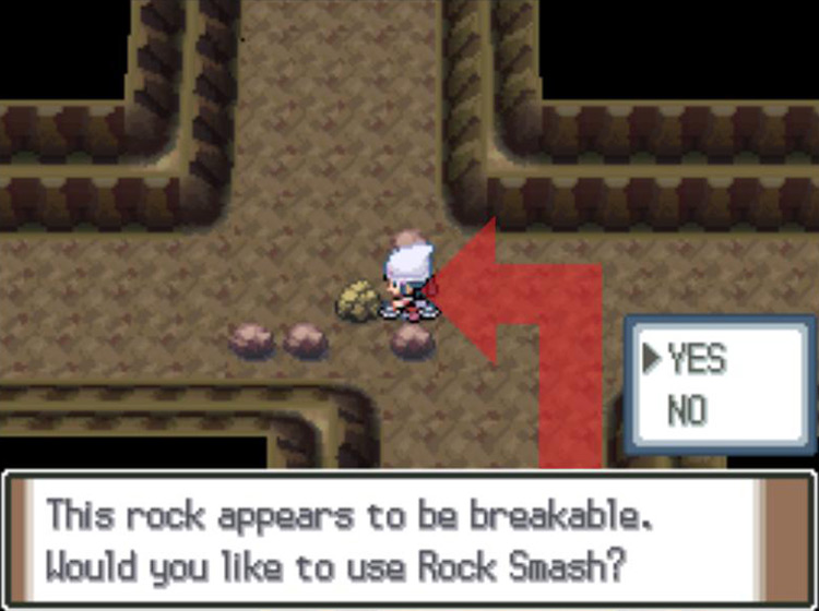 Using Rock Smash / Pokémon Platinum