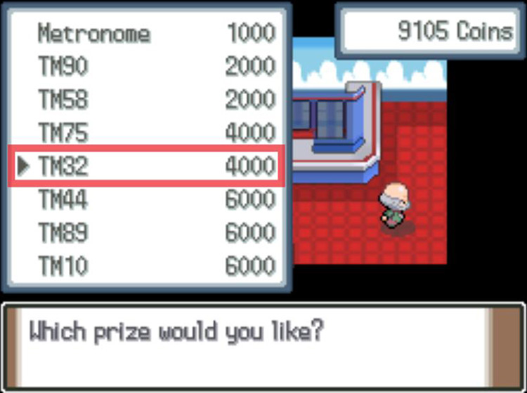 The Prize Exchange listing for TM32 Double Team / Pokémon Platinum