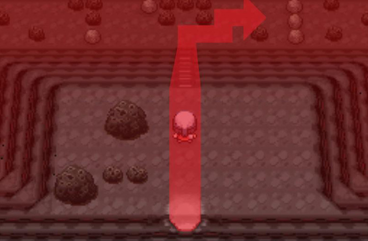 Moving downstairs and taking a right turn. / Pokémon Platinum