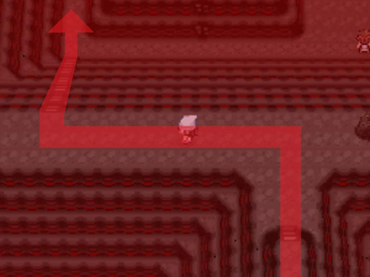 Turning left and heading downstairs. / Pokémon Platinum