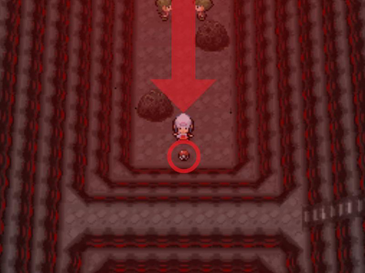 Approaching TM50 at the end of the hall. / Pokémon Platinum