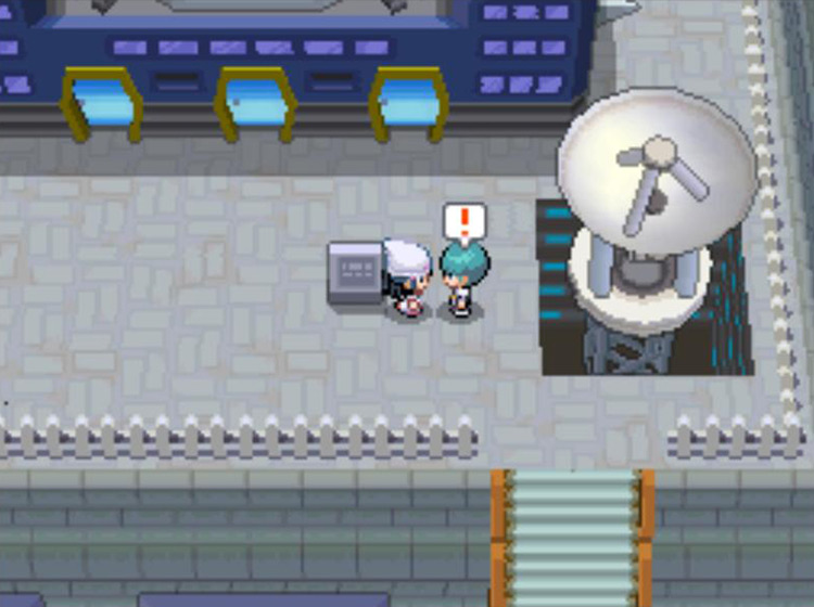 Speaking with the Grunt in front of Galactic Headquarters / Pokémon Platinum