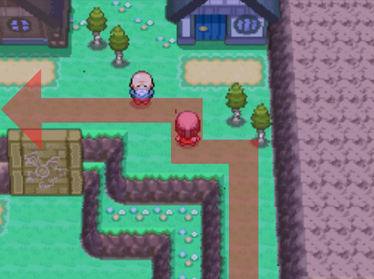 Turning west by the old man / Pokémon Platinum