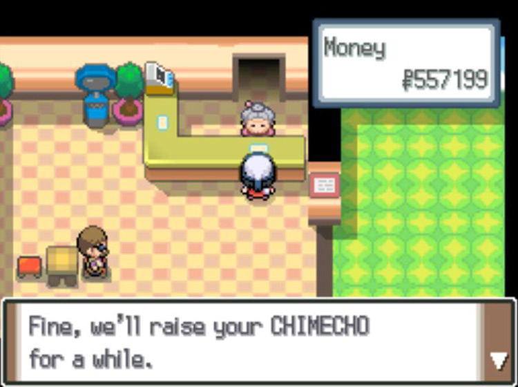Checking Chimecho into the Day Care / Pokémon Platinum