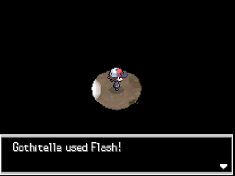 Use TM70 Flash to illuminate your surroundings. / Pokemon BW