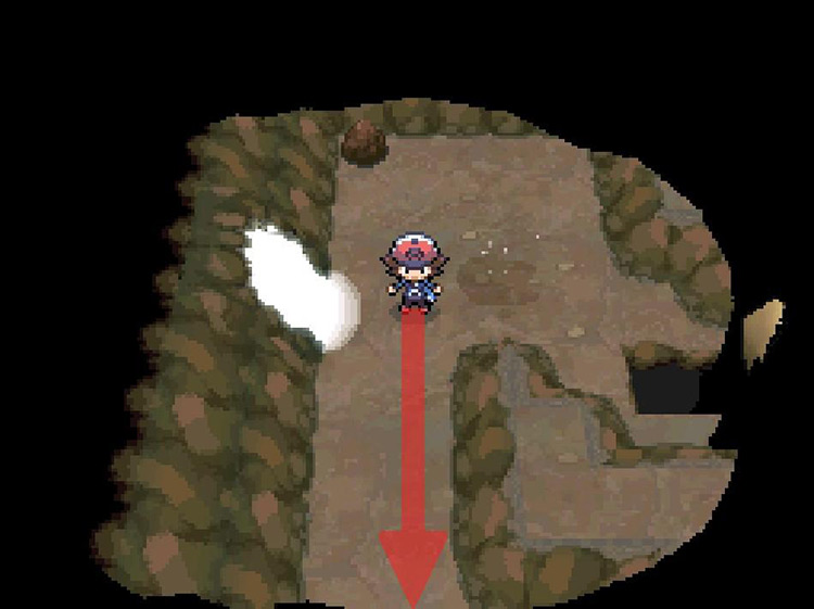 Head south from the cave’s entrance. / Pokemon BW