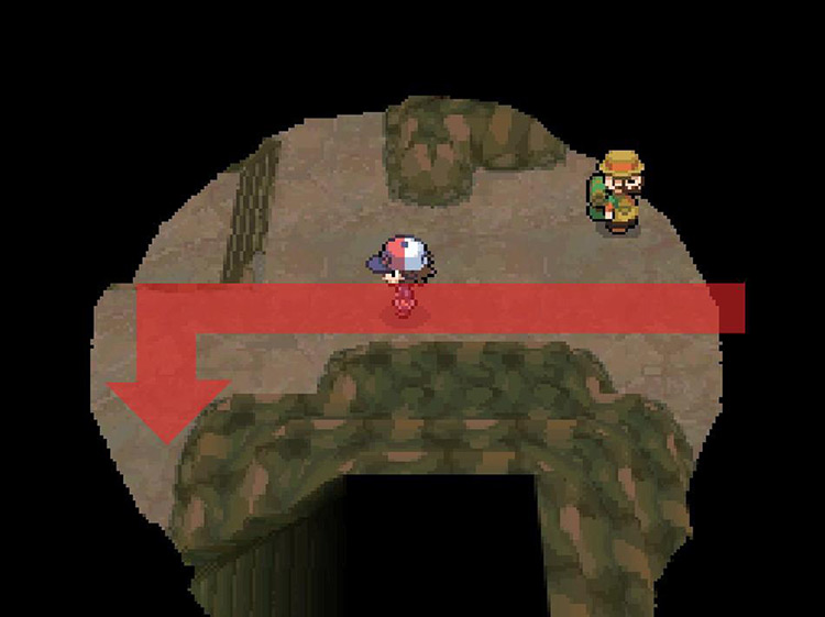 Turn left through the cave, then veer south towards the stairs. / Pokemon BW