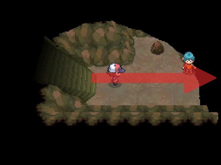 Head east past the trainer with blue hair. / Pokemon BW