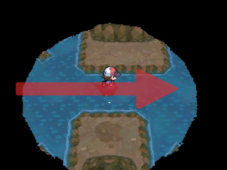 Keep east through the channel of water. / Pokemon BW