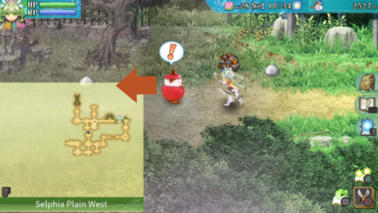 A path along Selphia Plain West where the atmosphere grows darker / Rune Factory 4