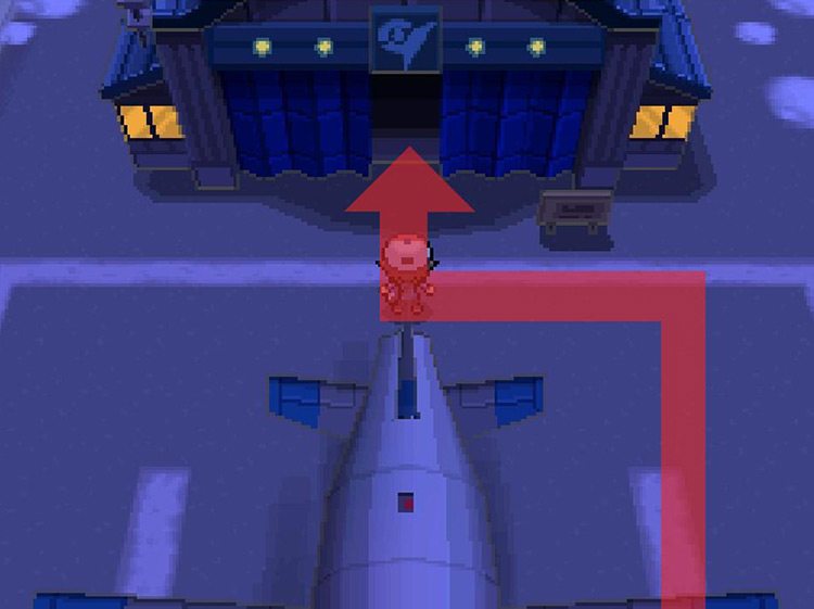 The Gym is located at the tailend of the plane / Pokémon Black & White