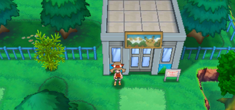 Outside the Safari Zone Building in Pokémon Alpha Sapphire
