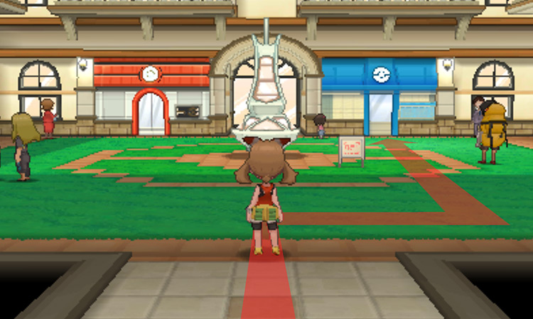 Mauville City’s central plaza / Pokémon ORAS