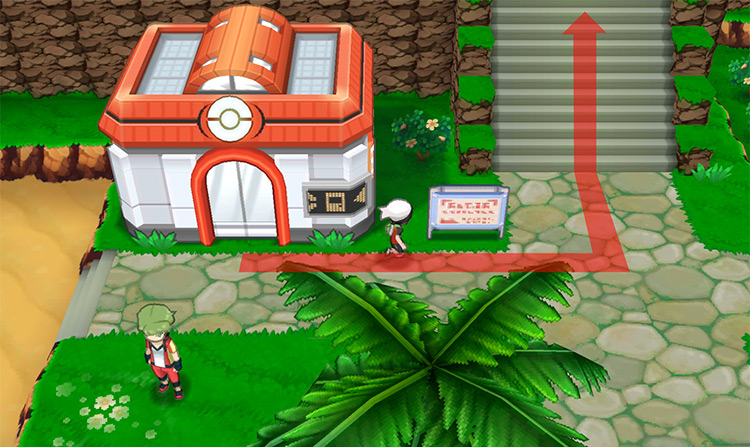 The Pokémon Center at the Battle Resort. / Pokémon Omega Ruby and Alpha Sapphire