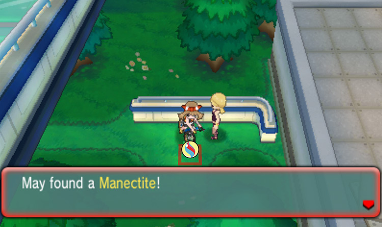 The location of the Manectite / Pokémon Omega Ruby and Alpha Sapphire