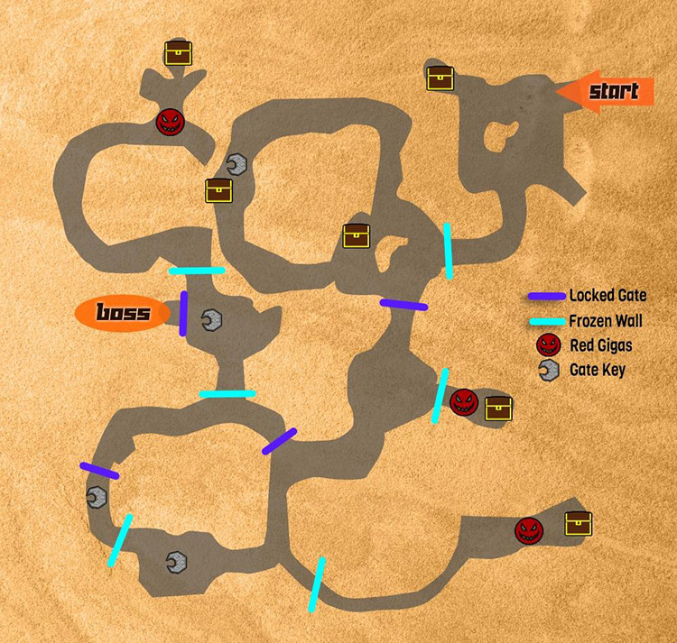 Map of Frozen Sluice / FFCC Remastered