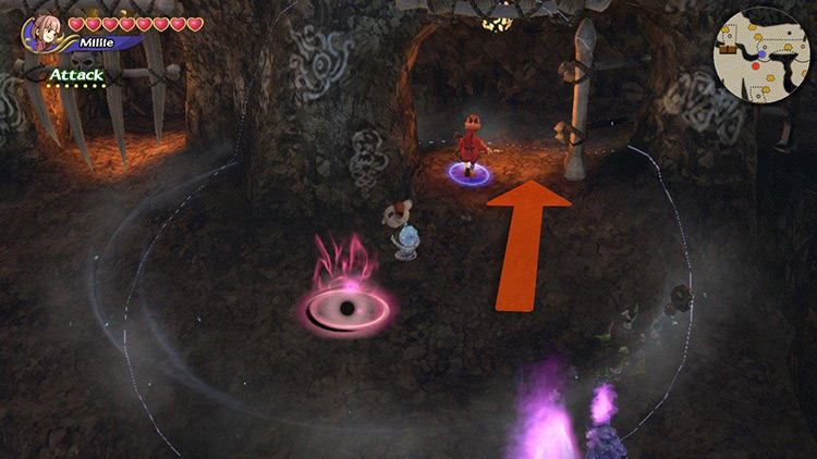 Crossing the newly-opened tunnel in Area #2 2F east side. / Final Fantasy Crystal Chronicles Remastered