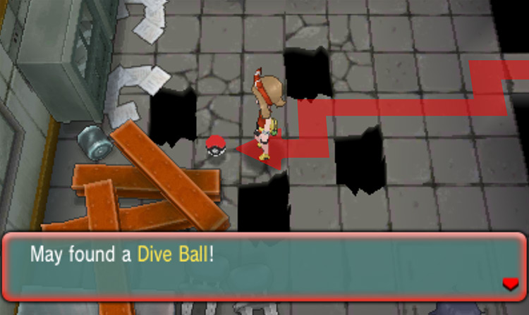 Dive Ball’s exact location / Pokémon Omega Ruby and Alpha Sapphire