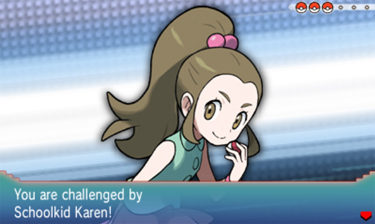 Challenging Schoolkid Karen / Pokémon Omega Ruby and Alpha Sapphire
