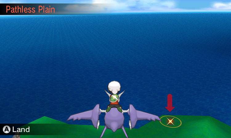 Pathless Plain, one of the Mirage Spots around Hoenn. / Pokémon Omega Ruby and Alpha Sapphire