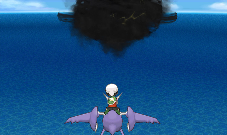 A Storm Cloud Mirage Spot. / Pokémon Omega Ruby and Alpha Sapphire