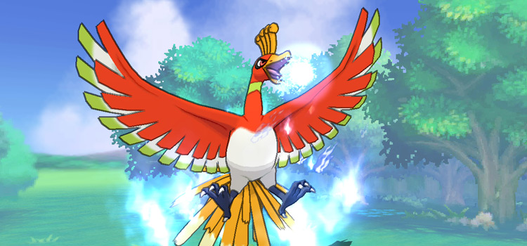 Battle encounter with Ho-Oh in Pokémon Omega Ruby