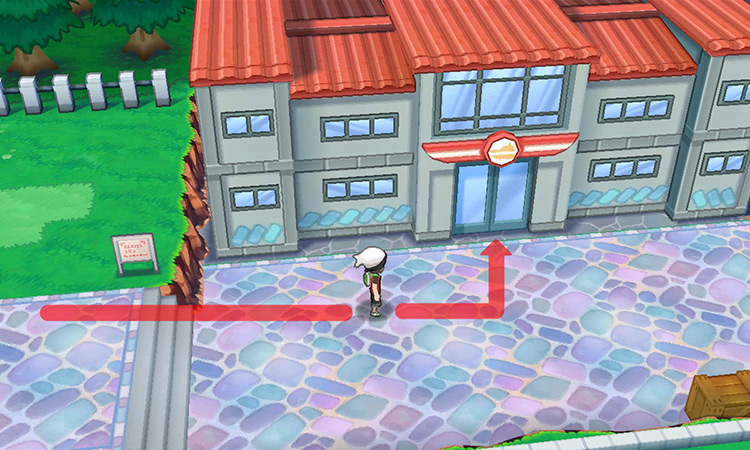 Arriving at Slateport’s harbor and entering the building / Pokémon ORAS
