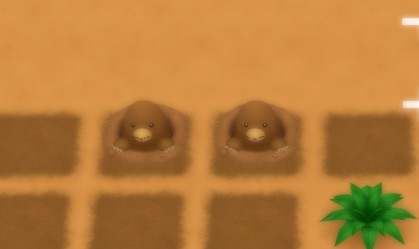 Close-up of moles in the field. / Story of Seasons: Friends of Mineral Town