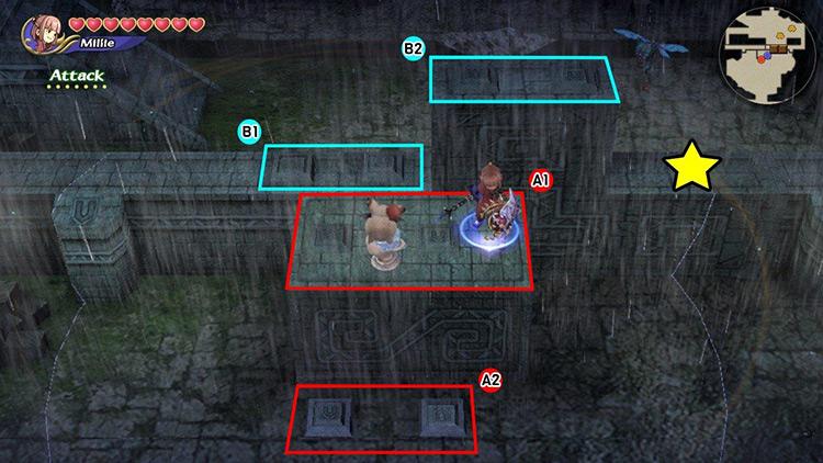 Elevator puzzle at Rainy Ruins. / Final Fantasy Crystal Chronicles Remastered