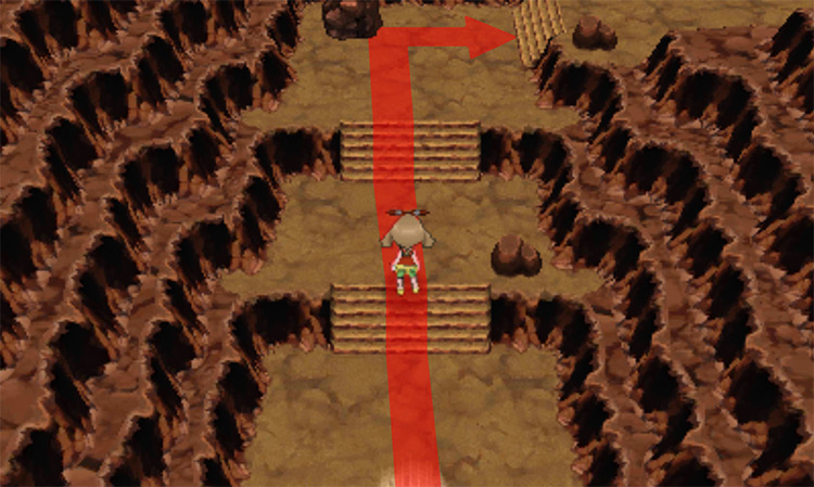 Inside a cave that leads to Sky Pillar / Pokémon Omega Ruby and Alpha Sapphire