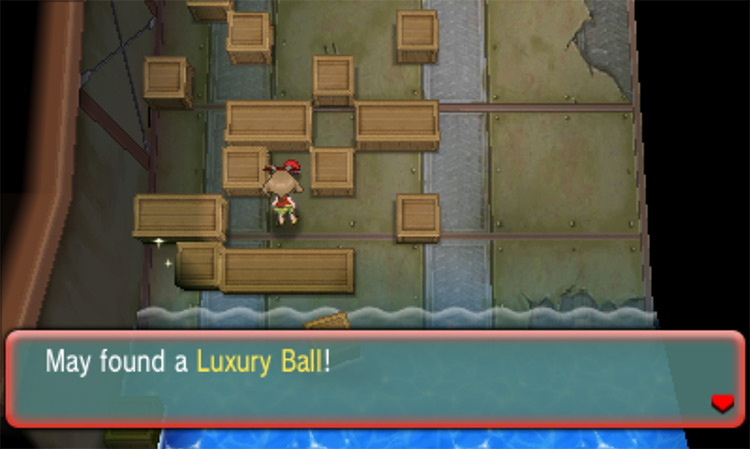 Luxury Ball inside Sea Mauville’s Storage Room / Pokemon ORAS