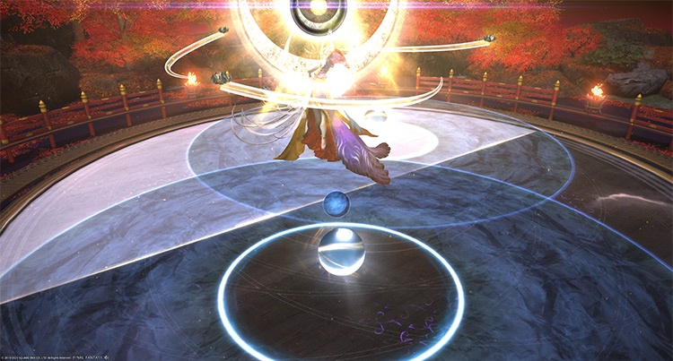 Two large donut AoEs during “Selenomancy” / Final Fantasy XIV