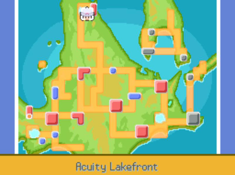 The first Reaper Cloth’s location on the Town Map / Pokémon Platinum