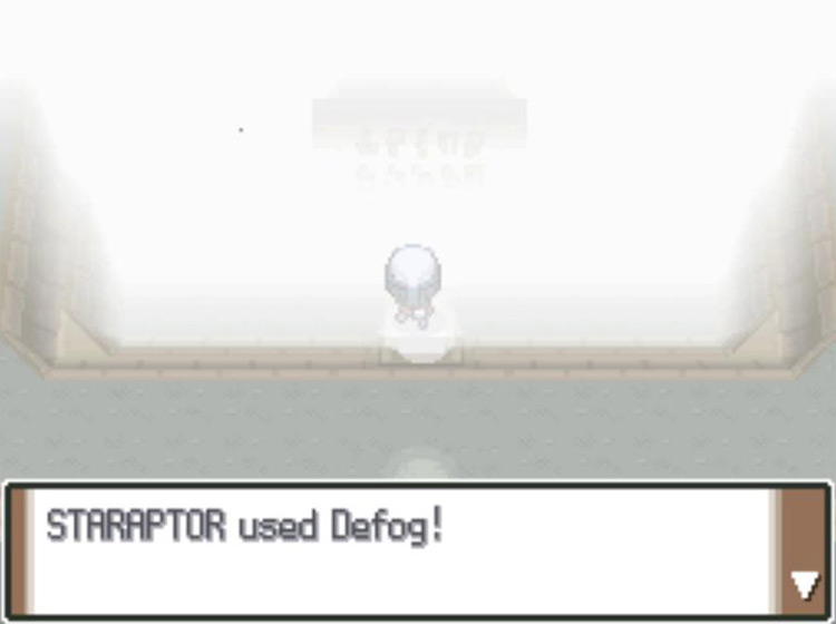 Using Defog to clear the cave / Pokémon Platinum